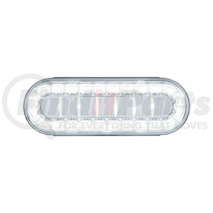 36104 by UNITED PACIFIC - Brake / Tail / Turn Signal Light - 6", Oval, 30 LED, White LED, Clear Lens, I-Series Lumos Light