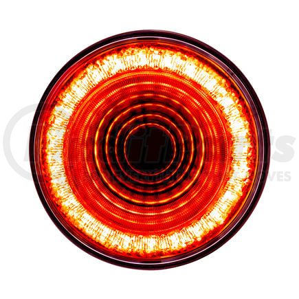 36654 by UNITED PACIFIC - Brake / Tail / Turn Signal Light - 4" Round Mirage Light, 24 LED, Red LED/Clear Lens