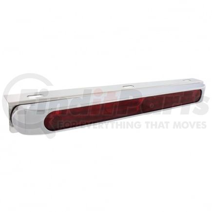 36708 by UNITED PACIFIC - Light Bar - Stainless, with Bracket, Stop/Turn/Tail Light, Red LED and Lens, Stainless Steel, with Chrome Bezel, 19 LED Light Bar