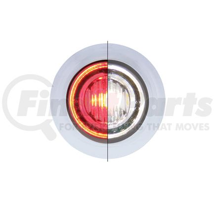 36841 by UNITED PACIFIC - Double Fury Mini Clearance/Marker Light - Red and White LED/Clear Lens, 3 LED