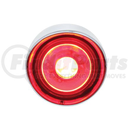 36907 by UNITED PACIFIC - Clearance/Marker Light - Red LED/Clear Lens, 1", with Visor, 3 High Power LED