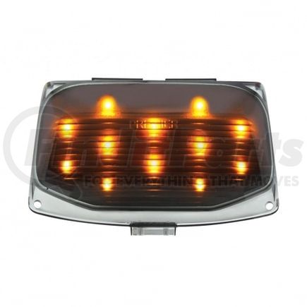 37122 by UNITED PACIFIC - Fender Tip Light - 12 LED Harley Front, Amber LED/Smoke Lens