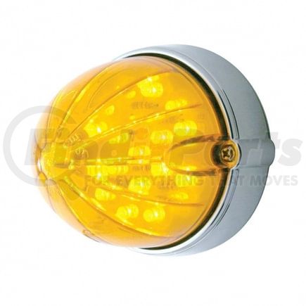 37452 by UNITED PACIFIC - Truck Cab Light - 19 LED Watermelon Flush Mount Kit, Amber LED/Amber Lens