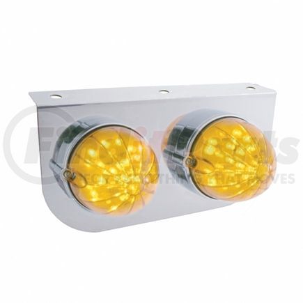 37460 by UNITED PACIFIC - Grakon 1000 LED Marker Light with Bracket - Bullet Style, with Two 19 LED Lights, Amber Lens/Amber LED, Stainless Steel