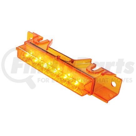 37593 by UNITED PACIFIC - Truck Cab Light - 6 LED, Exterior Visor Light, Amber LED/Amber Lens, for 1996-2023 Volvo VNL