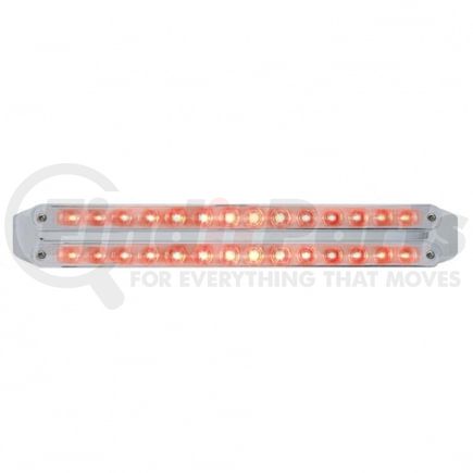 37676 by UNITED PACIFIC - Brake/Tail/Turn Signal Light - Dual 14 LED 12", Bars, Red LED/Chrome Lens