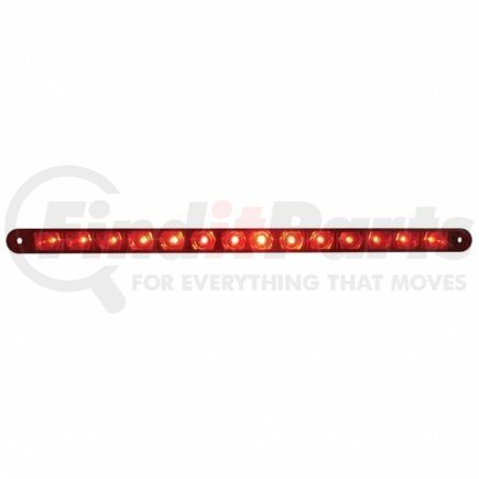 37897B by UNITED PACIFIC - Light Bar - Sequential, Auxiliary Light, Red LED and Lens, Red/Plastic Housing, 14 LED Light Bar