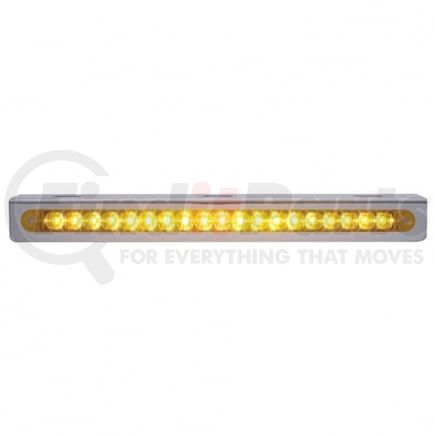 37924 by UNITED PACIFIC - Light Bar - Stainless, with Bracket, Reflector/Turn Signal Light, Amber LED and Lens, Stainless Steel, 19 LED Light Bar