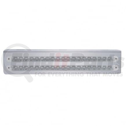 37930 by UNITED PACIFIC - Light Bar - Stainless, with Bracket, Reflector/Stop/Turn/Tail Light, Amber LED, Clear Lens, Stainless Steel, Dual Row, 19 LED Per Light Bar