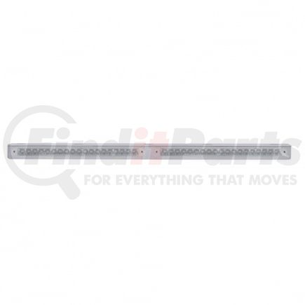 37934 by UNITED PACIFIC - Light Bar - 25-5/16" Stainless Steel, Amber LED/Clear Lens, with 2 x 19 LED 12" Light