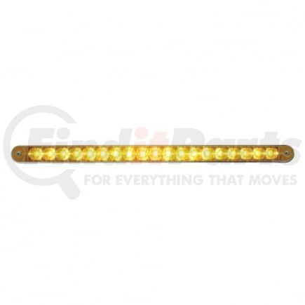 37940 by UNITED PACIFIC - Turn Signal Light - 19 LED 12" Reflector Turn Signal Light Bar, with Bezel, Amber LED/Amber Lens