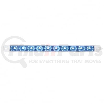 38004 by UNITED PACIFIC - Dual Function Light Bar - Auxiliary Light, Blue LED, Clear Lens, Chrome/Plastic Housing, 10 LED