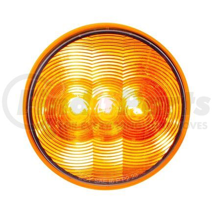 38063B by UNITED PACIFIC - 3-LED 4" Round Turn Signal Light, Amber LED, Amber Lens, 12V, Bulk