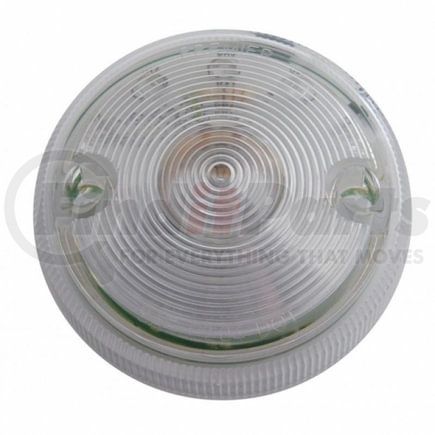 38035 by UNITED PACIFIC - Marker Light - Single Face, LED, without Housing, 15 LED, Clear Lens/Red LED, 3" Lens, Round Design