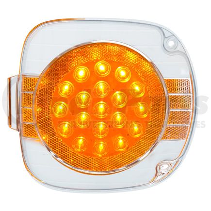 38929 by UNITED PACIFIC - Turn Signal Light - 22 LED, Amber LED/Clear Lens, for Freightliner