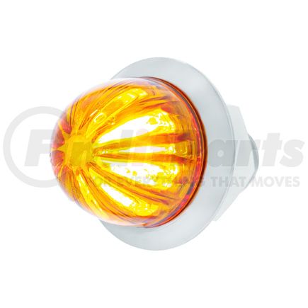 39226 by UNITED PACIFIC - Clearance Light - 2 LED, Mini Watermelon, Amber LED/Lens, Dual Function