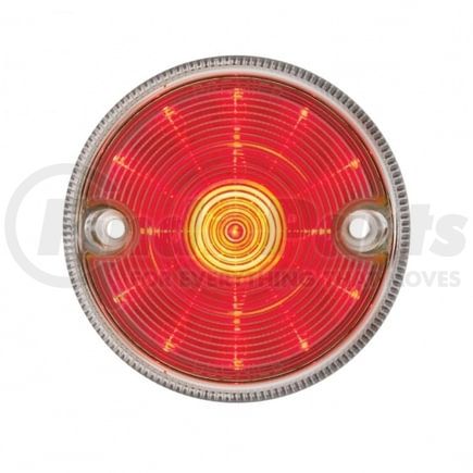 39331 by UNITED PACIFIC - Marker Light - Double Face, LED, Dual Function, without Housing, 15 LED, Clear Lens/Red LED, 3" Lens, Round Design