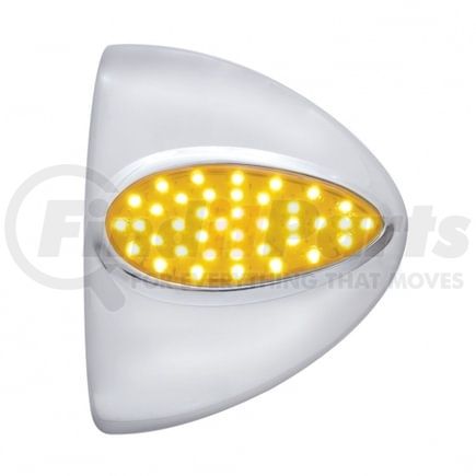 39500 by UNITED PACIFIC - Headlight Cover - Headlight Turn Signal Light Cover, 39 LED, Teardrop, Amber LED/Amber Lens