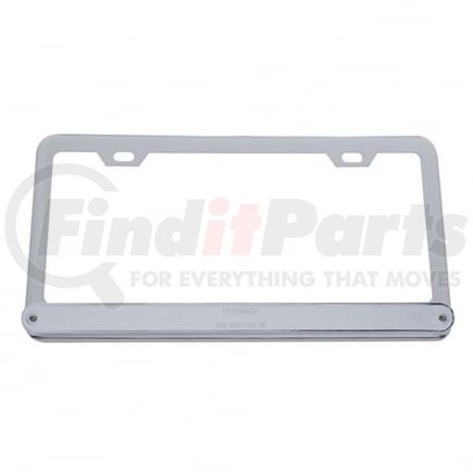 39748 by UNITED PACIFIC - License Plate Frame - Chrome, with 14 LED 12" Light Bar, Red LED/Chrome Lens