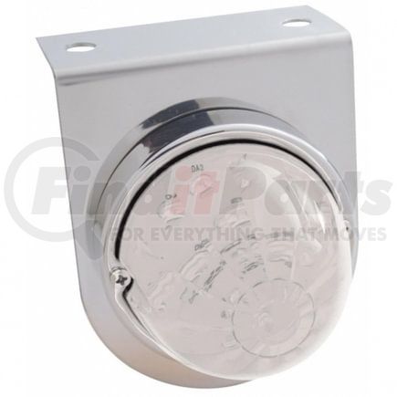 39789 by UNITED PACIFIC - Marker Light - LED, with Bracket, Dual Function, 17 LED, Clear Lens/Red LED, Stainless Steel, 3" Lens, Watermelon Design