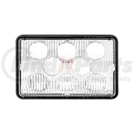 31358 by UNITED PACIFIC - Headlight - 8 High Power, LED, RH/LH, 4 x 6", Rectangle, Chrome Housing, Low Beam