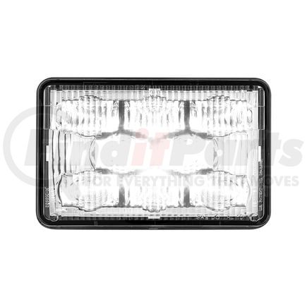 31359 by UNITED PACIFIC - Headlight - 8 High Power, LED, RH/LH, 4 x 6", Rectangle, Chrome Housing, High Beam