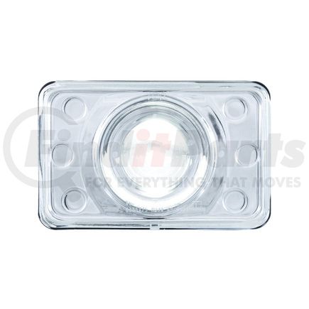 31394 by UNITED PACIFIC - Projection Headlight - RH/LH, 4 x 6", Rectangle, Chrome Housing, Low Beam, 9005 Bulb, with Crystal Lens, Includes (2) 9005 Adapter Plugs