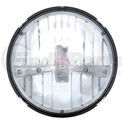 31391 by UNITED PACIFIC - Headlight - 5 High Power. LED, RH/LH, 7", Round, Chrome Housing, High/Low Beam