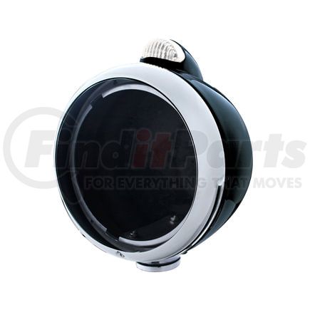 32409 by UNITED PACIFIC - Headlight Housing - Black, Guide 682-C Headlight No Bulb, with Dual Mode LED Signal, Clear Lens