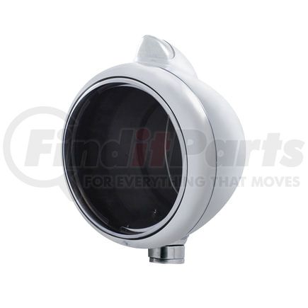 32601 by UNITED PACIFIC - Headlight Housing - Stainless Steel, Guide 682-C Headlight No Bulb and Original Style LED Signal, Clear Lens