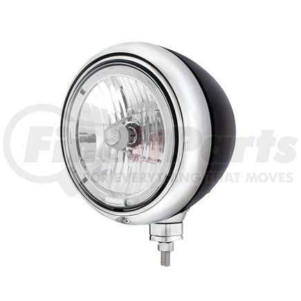 32663 by UNITED PACIFIC - Headlight - Guide, 7'', Round, Clear Lens, Driver/Passenger Side, Black Housing, 9007 Bulb, with White Halo Ring