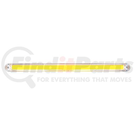 32708 by UNITED PACIFIC - Light Bar - "Glo" Light, Dual Function, Turn Signal Light, Amber LED, Clear Lens, Chrome/Plastic Housing, with Chrome Bezel, 24 LED Light Bar