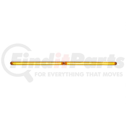 32716 by UNITED PACIFIC - Light Bar - "Glo" Light, Dual Function, Turn Signal Light, Amber LED, Clear Lens, Chrome/Plastic Housing, with Chrome Bezel, 24 LED Per Light Bar