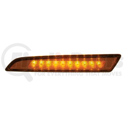 32828 by UNITED PACIFIC - Side Marker Light - Passenger Side, Amber LED/Lens, For 2018-2023 Volvo VN/VNL