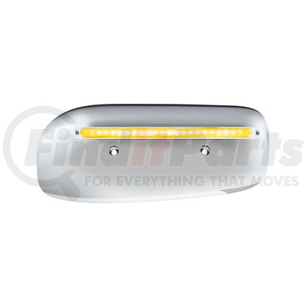 32855 by UNITED PACIFIC - Headlight Housing - Passenger Side, 24 LED, Amber LED/Clear Lens, for 2008-2023 Peterbilt 389