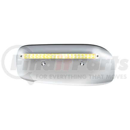 32858 by UNITED PACIFIC - Headlight Housing - Driver Side, 19 LED, Amber LED/Clear Lens, for 2008-2023 Peterbilt 389