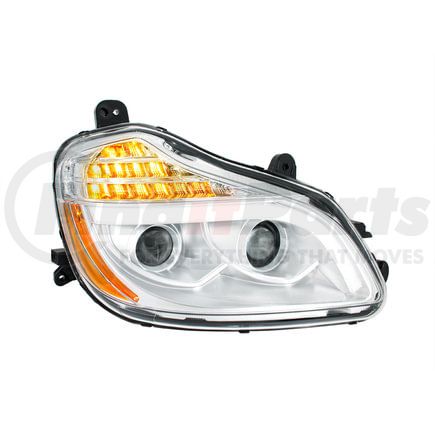 32905 by UNITED PACIFIC - Chrome 8-LED Projection Headlight, Passenger Side, for 2013-2021 Kenworth T680