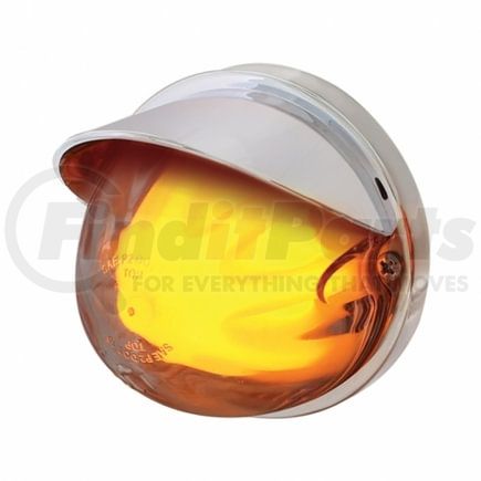 34406 by UNITED PACIFIC - Truck Cab Light - 9 LED Dual Function "Glo" Watermelon Flush Mount Kit, with Visor, Amber LED/Clear Lens