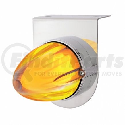 34449 by UNITED PACIFIC - Marker Light - "Glo" Light, Grakon, 1000 LED, with Bracket, Dual Function, 9 LED, Clear Lens/Amber LED, Stainless Steel, 3 in. Lens, Watermelon Design