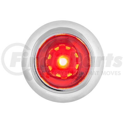 34825 by UNITED PACIFIC - Clearance/Marker Light - LED, Single Function, ArcBlast Mini, with Stainless Steel Bezel & Rubber Grommet, Red LED/Red Lens