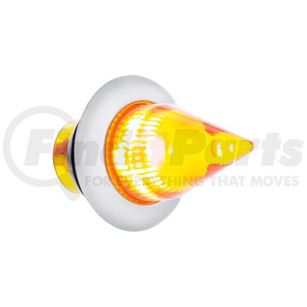 34841 by UNITED PACIFIC - Clearance Light - 4 LED, Amber LED/Lens, Dual Function, Mini Spike Style