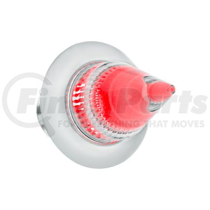 34844 by UNITED PACIFIC - Clearance Light - 4 LED, Red LED, Clear Lens, Dual Function, Mini Spike Style