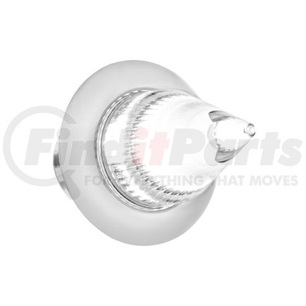 34846 by UNITED PACIFIC - Clearance Light - 4 LED, White LED, Clear Lens, Dual Function, Mini Spike Style