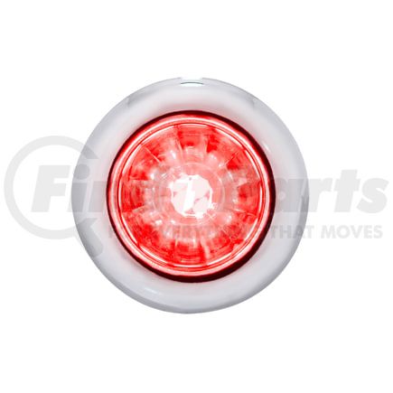 34850 by UNITED PACIFIC - Clearance Light - 4 LED, Red LED, Clear Lens, Dual Function, Mini Watermelon Style