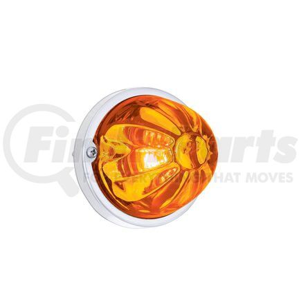 35009 by UNITED PACIFIC - Marker Light - Amber Lens, LED, Stainless Steel Bezel, Watermelon Style