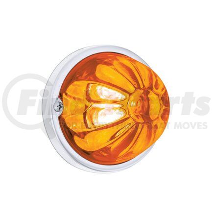 35028 by UNITED PACIFIC - Marker Light - (4) Amber LED, Amber Lens, Stainless Steel Bezel, Watermelon Style