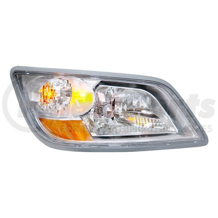 35724 by UNITED PACIFIC - ExacFit™ OE Style Headlight Assembly - RH, Chrome Housing, High/Low Beam, H4/4157 Bulb