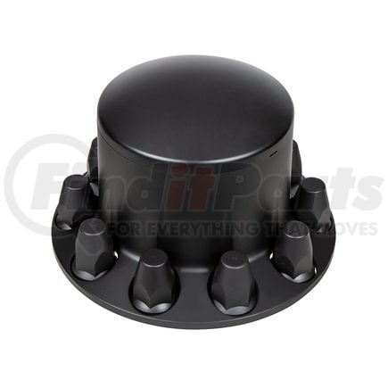 10335 by UNITED PACIFIC - Axle Hub Cover - Axle Cover, Rear, Matte Black, Dome, with 33mm Thread-On Nut Cover