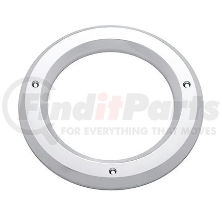 10484 by UNITED PACIFIC - Clearance Light Bezel - 1 Piece Carded, 4 inches, Round, Chrome, without Visor