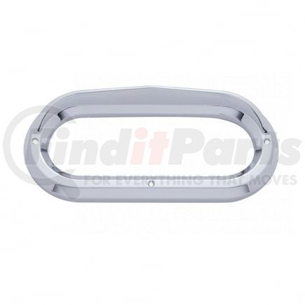 10489B by UNITED PACIFIC - Clearance Light Bezel - 6 inches, Oval, Chrome, with Visor